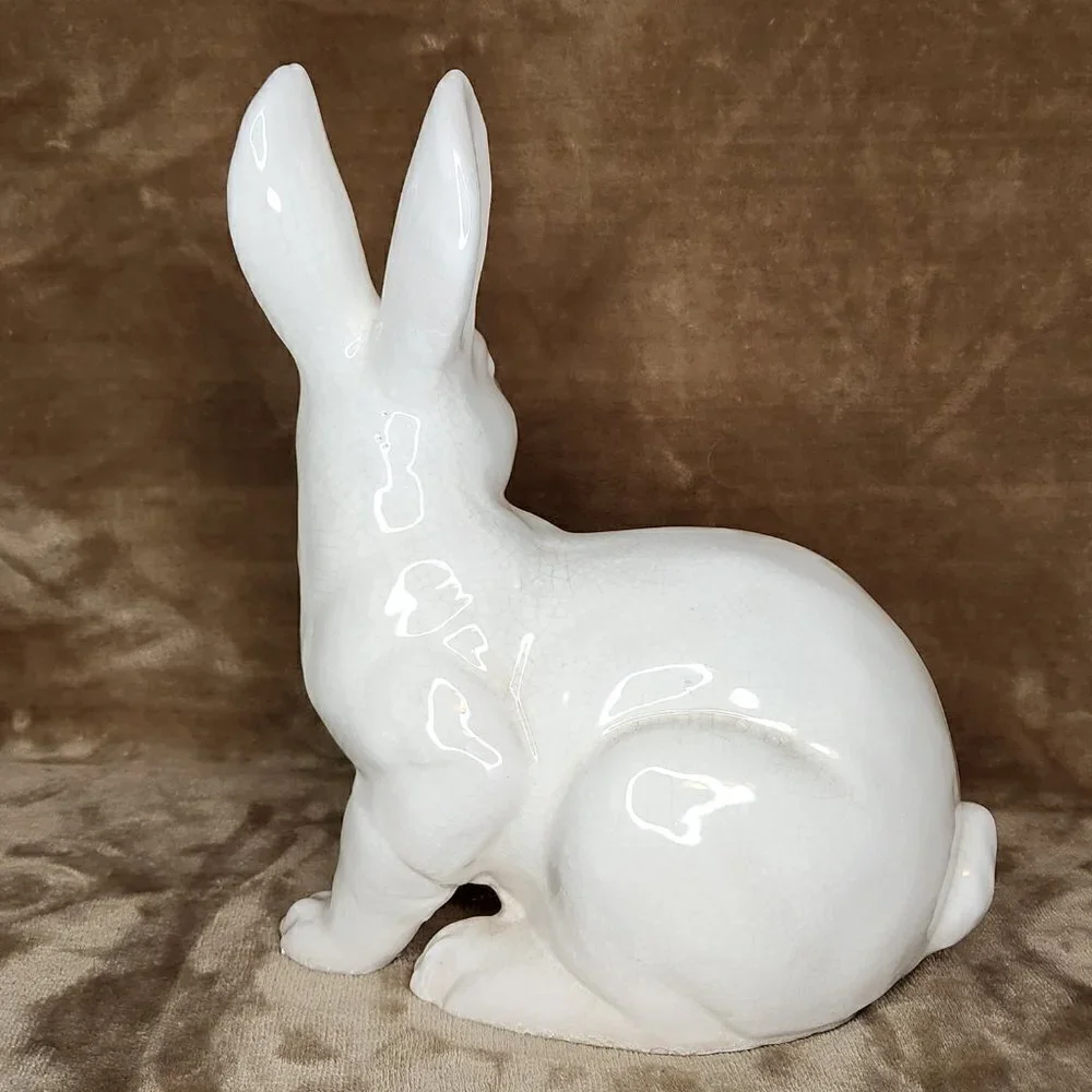 Adorable White Ceramic Bunny - Picture 5 of 7